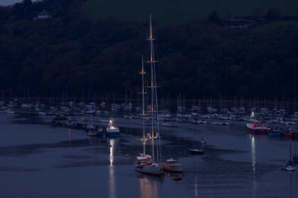 01 May 2022 - 20-47-00

----------------
Superyacht Adele + chase boat Stargazer in Dartmouth, Devon at night